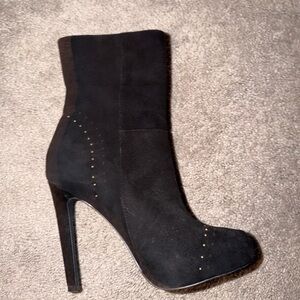 Elegant Black High Heel Ankle Boots 6.5